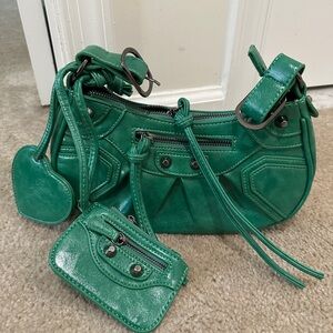 Green Leather Women's Bag